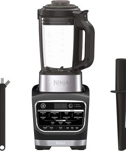 NINJA Foodi Cold & Hot Cook Hot Soups, Sauces and Dips Blender with 1400 Peak Watts to Crush Frozen Drinks & (HB152), 64 oz, Black (Renewed)