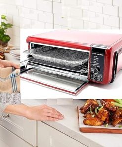 Ninja SP101 8-in-1 Air Fry Large Toaster Oven Flip-Away for Storage Dehydrate Keep Warm 1800w XL Capacity (Renewed) RED 2