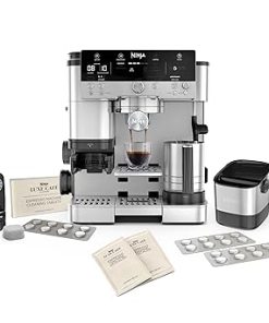 Ninja Luxe Cafe Premier Series, Espresso Machine, Drip Coffee, Rapid Cold Brew, Integrated Grinder, Hands-Free Frother, with Knock Box, Water Filter, Cleaning Tablets, Descaler, ES601AMZ