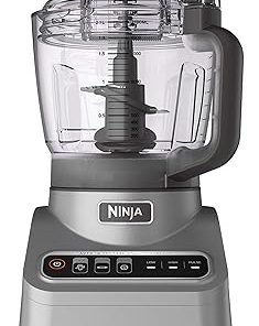 Ninja Professional Plus Chopper Food Processor 850-Watts With Auto-iQ Preset Programs Chop Puree Dough Slice Shred With a 9-Cup Capacity and a Silver Stainless Finish (BN600C) - Canadian Version