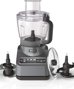 Ninja Professional Plus Food Processor 1000-Peak-Watts with Auto-iQ Preset Programs Chop Puree Dough Slice Shred with a 9-Cup Capacity and a Silver Stainless Finish (BN601C) - Canadian Version