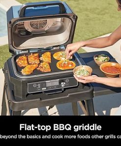Ninja XSKGRIDLXL Woodfire Premium Griddle Plate, Compatible with OG800 and OG900 Series, Direct, Edge-to-Edge Heat, Ceramic, Nonstick, Precise Heat Control, 17.87” x 12.35”, Black 2