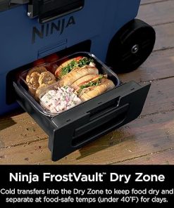 Ninja | Cooler | FrostVault 45QT Cooler with Wheels | Insulated with Temp Dry Storage Drawer | Keeps Ice Cold for Days | for The Beach, Camping, Picnics & More | Lakeshore Blue | FB245BL 2