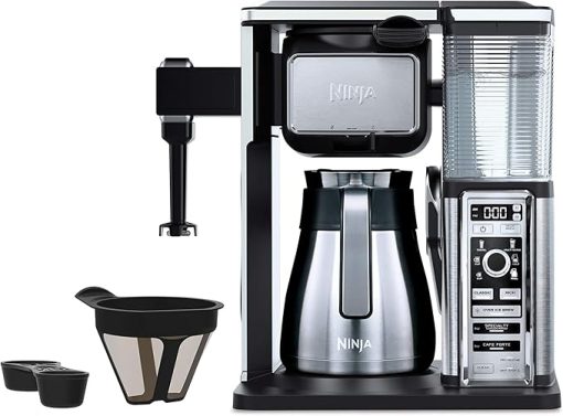Ninja Coffee Bar Auto-iQ Programmable Coffee Maker with 6 Brew Sizes, 5 Brew Options, Milk Frother, Removable Water Reservoir, Stainless Carafe (CF097)