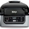 Ninja FN100WH Crispi Air Fryer, Microwave, Freezer & Dishwasher Safe, Non Toxic Glass Portable Cooking System, 4 QT & 5 Cup Glass Containers with Storage Lids, Easy Meals, White (Renewed) 4