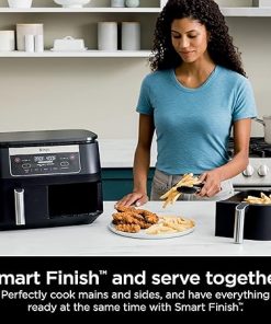 Ninja DZ090 6-Quart Dual-Zone 2-Basket Air Fryer – Roast, Bake, Dehydrate (Renewed) 2