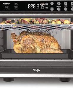 Ninja Air Fryer & Toaster Oven | Foodi Series, XL Pro Air Oven Kitchen Countertop Convection | 10-in-1 Functions | Fits a 5-lb Chicken & Sheet Pan of Vegetables | 1800 Watts | Stainless Steel | DT201