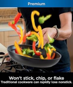 Ninja C30030 Foodi NeverStick Premium 12-Inch Fry Pan, Hard-Anodized, Nonstick, Durable & Oven Safe to 500°F, Slate Grey 2