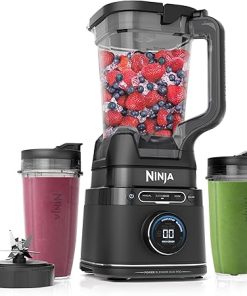 Ninja Detect Power Blender Pro + Personal Single-Serve, BlendSense Technology, For-Smoothies, Food and More, Compact Kitchen Countertop, 1800 P-Watts, 72 oz. Pitcher, (2) 24 oz. Cups, Black, TB301