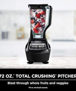 Ninja Blender, Mega Kitchen System, 1500W, 4 Functions for Smoothies, Processing, Dough, Drinks & More, with 72 Blender Pitcher, 64 Processor Bowl, 2 Nutri Cups + Lids, Black, BL770 2