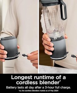 Ninja Blast Max, Portable & Personal Blender + Twist & Go, Smoothie, Blend, Ice Crush, 3 Programs, Cordless, 22 oz removable Vessel, Dishwasher Safe, Leakproof, Grey, BC251GY 2