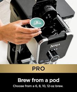 Ninja Drip Coffee Maker With K Cup Combo, DualBrew Pro Specialty Coffee System, Coffee Machine Compatible with K-Cup Pods, 12 Cup Single Serve Coffee Makers with Paper Filter, CFP301 2