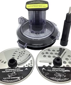 MUST READ Details - Compact Size - Ninja Chute Feed Lid Slicer Shredder Grater Discs for 40oz Bowl BL491 BL492 BL493 BL494 CT670V CT671AV CT672A CT672V Blender