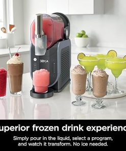 Ninja SLUSHi with RapidChill Technology, 88 oz. Frozen Drink & Slushie Machine, 5 Preset Programs, Margaritas, Frappés, and More, Premium Accents, Black, FS301 2