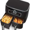 Ninja DZ201 Foodi 8 Quart 6-in-1 DualZone 2-Basket Air Fryer with 2 Independent Frying Baskets, Match Cook & Smart Finish to Roast, Broil, Dehydrate & More for Quick, Easy Meals, Grey (Renewed) 4