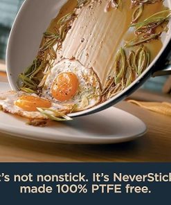 Ninja Ceramic Pro 8″ Fry Pan, Non-Stick Pan, PTFE Free, Ceramic Coated, Stainless Steel Handle, Stove to Oven Safe to 660°F, All Stovetops & Induction Compatible, Black, CW30020BK 2