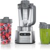 Ninja Blender, Compact Kitchen System, 1200W, 3 Functions for Smoothies, Dough & Frozen Drinks with Auto-IQ, 72-oz.* Blender Pitcher, 40-oz. Processor Bowl & 18-oz. Single-Serve Cup, Grey, AMZ493BRN 3