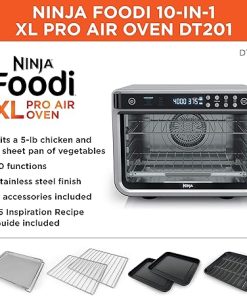 Ninja Air Fryer & Toaster Oven | Foodi Series, XL Pro Air Oven Kitchen Countertop Convection | 10-in-1 Functions | Fits a 5-lb Chicken & Sheet Pan of Vegetables | 1800 Watts | Stainless Steel | DT201 2
