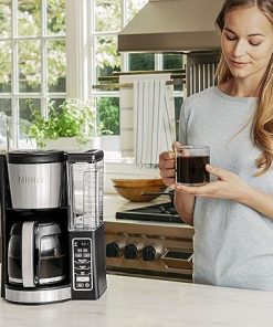 Ninja 12-Cup Programmable Coffee Maker with Classic and Rich Brews, 60 oz. Water Reservoir, and Thermal Flavor Extraction (CE201), Black/Stainless Steel 2