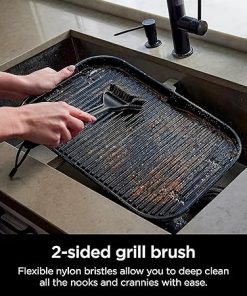 Ninja XSKBRUSHXL Woodfire Outdoor Grill Cleaning Brush, Compatible with All Ninja Woodfire Outdoor Grills (OG700, OG800, and OG900 Series), Non-Scratch, Heat Resistant, Scraper Tool, Black 2
