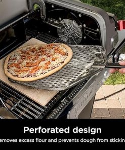 Ninja FlexFlame Upgrades 16” Perforated Pizza Peel, Lightweight, Durable Aluminum, Heat-Safe up to 600F, XL Surface, XSKXLPIZAPEL 2
