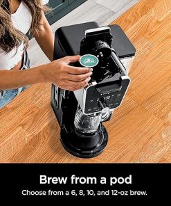 Ninja CFP201 DualBrew System 12-Cup Coffee Maker, Single-Serve for Grounds & K-Cup Pod Compatible, 3 Brew Styles, 60-oz. Water Reservoir & Carafe, Black 2