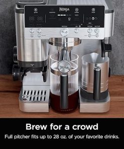 Ninja Luxe Café 28 oz. Shareable Pitcher, for Espresso and Coffee, Glass Carafe, Hot or Iced, Espresso Machine Accessories, XSKSHRBLEPTCHR 2