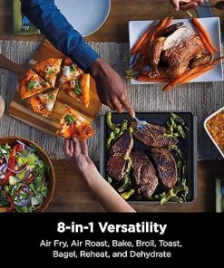 Ninja SP201 Digital Air Fry Pro Countertop 8-in-1 Oven with Extended Height, XL Capacity, Flip Up & Away Capability for Storage Space, with Air Fry Basket, Wire Rack & Crumb Tray, Silver 2
